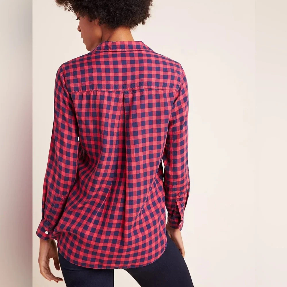 Grayson The Hero Checked Button down Top Size 1=S… - image 11